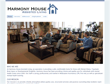 Tablet Screenshot of harmonyhousealf.com